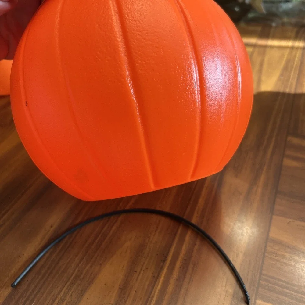 Vintage 80's Trick‎ Or Treat Pumpkin Plastic With Handle Small